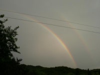어제 소나기 내린 뒤 찍은 쌍무지개 | 보배드림 직찍/특종발견