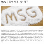MSG(화학조미료)가 몸에 해롭다는 허구 | 보배드림 유머게시판