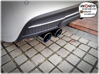 ◁◀꽁스모터스▶▷ 쉐보레 크루즈 블랙크롬 듀얼머플러 튜닝 | 보배드림 장착시공사진