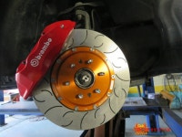 ♣♣클럽타이어JK♣♣ 모하비 만도 4P 네오테크 엔서 디스크로터 | 보배드림 장착시공사진