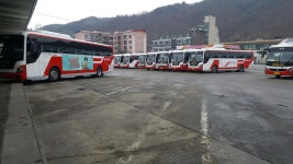 홍천시외버스터미널에서 대기중 | 보배드림 트럭/버스/중기