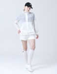 [DOYOUKNOWMC두유노우엠씨]24SS 나일론 경량 후드 아노락 쎄미 A 라인 루즈 핏 화이트 쟈켓 [W CONCEPT]