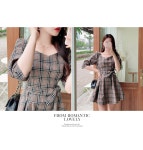 소녀체크 원피스 a0753 - 러블리 로맨틱룩 피오나 피오나