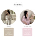 플랫퍼 [무료배송]럭키 플라워 레이스 자수 스퀘어 퍼프 크롭 블라우스 2color