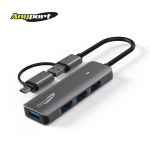 [애니포트] 4 in 2 4PORT USB3.0 C타입허브 USB 겸용 AP-TC41UH - 네트워크기기/장비 | 아이마켓