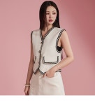 DINT - J2199 뉴브 레이스 배색 싱글 베스트