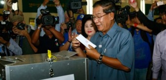 캄보디아 집권당 총선 승리
