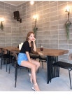 피니엘 브이넥 반팔 니트 - 리리앤코 피니엘 브이넥 반팔 니트