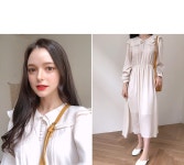로일디 빅카라 롱 원피스 - 리리앤코 로일디 빅카라 롱 원피스