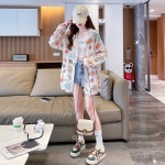 [파스텔 일러스트 바스락 루즈핏 바람막이 점퍼] 바비코코