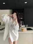 [아르노 스트라이프 박시 루즈핏 셔츠 / 레이스 탑 추가 가능] 바비코코