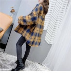 [겨울필수템/ 베니체 체크 모직 루즈핏 셔츠] 바비코코