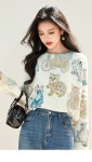 [블링 키디캣 루즈핏 풀오버 니트] 바비코코
