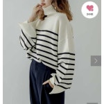 新作大特価 GU オフホワイトの通販 by しらすs shop｜ジーユーならラクマ - ミスティック ボーダータートルニット 最安値2022