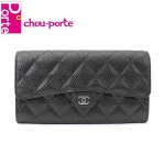 定番NEW CHANEL - CHANEL 二つ折り長財布 キャビアスキン 黒 Z0039の通販 by chou-portes shop｜シャネルならラクマ 国産得価