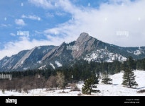 Flat Irons Boulder Stock Photo - Alamy