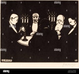 Le Poker (Poker), woodcut print by Félix Vallotton, 1896 Stock Photo - Alamy