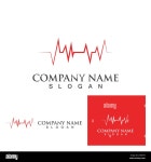 Heart beat wave line logo vector Stock Vector Image & Art - Alamy