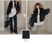 하비언니 #11590, [모델소장] 양면 루즈핏 리버시블 후드 밍크퍼 패딩 점퍼 : 3color