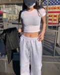 하몽 Crop half T (2colors)