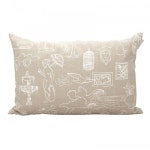 Saana ja Olli Mielenmaisemia 쿠션 커버 40 x 60cm beige - 화이트 SOHMP11-31-BG-WH | 쿠션/방석 - 해브어 Saana ja Olli... 