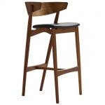Sibast No 7 bar 스톨 75 cm 스모크 oak - 블랙 leather SBNO7BS-75-SMO-BLACK40509 - 해브어 Sibast No 7 bar 스톨 75 cm 스모크... 