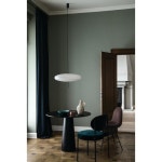 Gino Sarfatti (Designer) 에스텝 (Manufacturer) 모델 2065 Lamp... 모델 2065 Lamp with 화이트 Diffuser and 블랙 Hardware by for... 