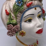 DD Ceramiche Siciliane Lady MEDI테라NEO Moors Head 화병 꽃병... Lady MEDI테라NEO Moors Head 화병 꽃병 플라워S & 과일 14705
