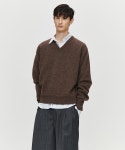 [호이테]WOOL DOUBLE PLEATED STRIPE PANTS (CHARCOAL) [W CONCEPT]
