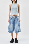 HIFIFNK(하이파이펑크) Baek Denim Cargo Bermuda (2color)