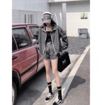 나다움 [점퍼+반바지set] *착한가격* 점퍼 아방 루즈 지퍼 펑퍼짐 밴딩 허리 끈 일자 반바지 세줄 트레이닝 운동 체육 조깅 집앞 트레져 세트