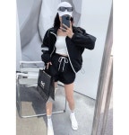 나다움 [점퍼+반바지set] *착한가격* 점퍼 아방 루즈 지퍼 펑퍼짐 밴딩 허리 끈 일자 반바지 세줄 트레이닝 운동 체육 조깅 집앞 트레져 세트