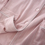 허니나이트 스트라이프 순면 커플 잠옷 긴팔 파자마세트