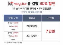 KT 스카이라이프 인터넷, TV가입 : 월 20,900원에 인터넷과 TV를!! 사은품까지~ > 통신업체 | 딜바다닷컴 딜바다::KT 스카이라이프 인터넷... 