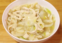 Home Cuisine - 닭수제비, 닭칼국수, 레시피 (시판소스 사용)