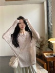 허니퓨어 [여름필수템/살탐방지]멜트 보카시 린넨 시스루 루즈핏 긴팔 티셔츠(3col)