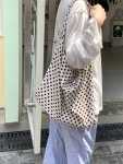 허니퓨어 [여름신상💙/살안타템!]디데이 리본 백프린팅 여리 시스루 오버핏 긴팔 티셔츠