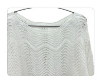 하우유 러퍼 보트넥 루즈핏 펀칭 니트 (5c)