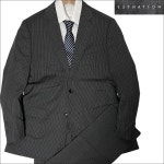 SALE新作 J4039 ストライプスーツ グレー 50 DWyuQ-m55178733741 美品 エストネーション 本物保証得価