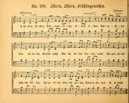Unser Liederbuch: die schönsten Lieder für Schule, Sonntagsschule und Familie 104. Ostern, Ostern, Frühlingswehen | Hymnary.org