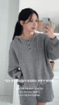 정이네데일리룩 [SET가격🎁/핀터감성/3color] 조이 겨울 후드 니트 반바지 트레이닝 세트 마실룩 등원룩