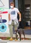 Chris Pine opts for moccasins and a mask as he steps out to run an errand with his dog | Daily Mail Online Chris Pine opts for... 