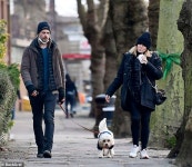 EastEnders star Michelle Collins, 59, cuts a casual figure on a dog walk with beau Mike Davison, 37 | Daily Mail Online... 
