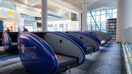 Traveller reveals what its like to bed down in £17-a-night airport sleep pods dubbed layover coffins | Daily Mail Online... 