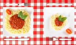 Bye bye supersizing, hello downsizing: Cut calories by opting for smaller portions - but would you pay the same for less food?... 