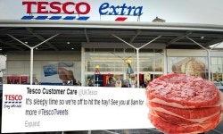 Horse meat scandal-hit Tesco at centre of Twitter backlash after customer care message which told followers its staff will hit... 