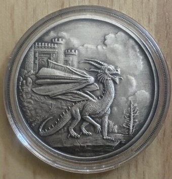 셀틱 로어 1 온스 실버 골동품 라운드 웨일스 레드 드래곤 증명서 포함 # 1039/2000 | eBay 셀틱 로어 1 온스 실버 골동품 라운드 웨일스...