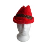 Vintage Bright Red Tyrolean / Alpine Fedora Like Style Hat W/ Ear Flaps 2 - Etsy