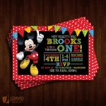 Mickey Mouse Birthday Invitation - Etsy