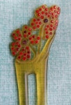 Art Deco Celluloid Ruby Red Vintage Hair Comb - Etsy